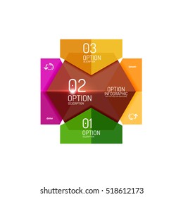 Infographic modern templates - geometric shapes. For banners, business backgrounds, presenations