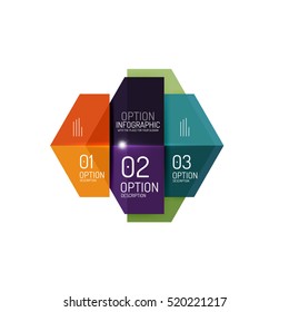 Infographic modern templates - geometric shapes. For banners, business backgrounds, presenations