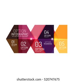 Infographic modern templates - geometric shapes. For banners, business backgrounds, presenations