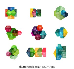 Infographic modern templates - geometric shapes. For banners, business backgrounds, presenations