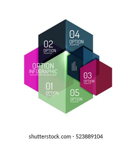 Infographic modern templates - geometric shapes. For banners, business backgrounds, presenations