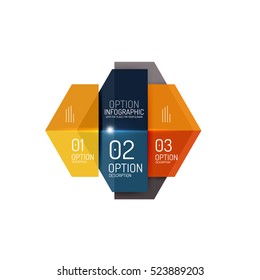 Infographic modern templates - geometric shapes. For banners, business backgrounds, presenations