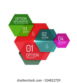 Infographic modern templates - geometric shapes. For banners, business backgrounds, presenations