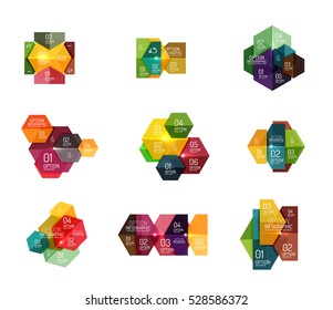 Infographic modern templates - geometric shapes. For banners, business backgrounds, presenations