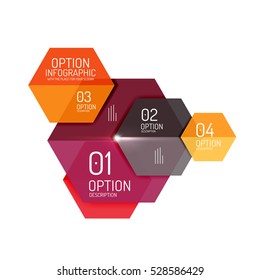 Infographic modern templates - geometric shapes. For banners, business backgrounds, presenations