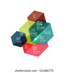 Infographic modern templates - geometric shapes. For banners, business backgrounds, presenations
