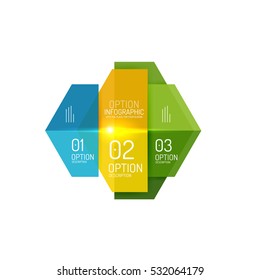 Infographic modern templates - geometric shapes. For banners, business backgrounds, presenations