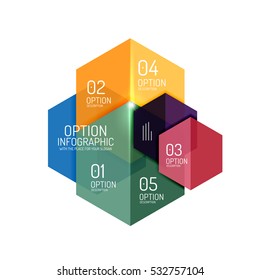 Infographic modern templates - geometric shapes. For banners, business backgrounds, presenations