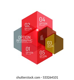 Infographic modern templates - geometric shapes. For banners, business backgrounds, presenations