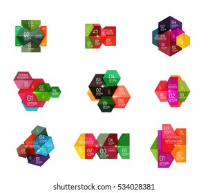 Infographic modern templates - geometric shapes. For banners, business backgrounds, presenations