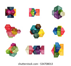 Infographic modern templates - geometric shapes. For banners, business backgrounds, presenations