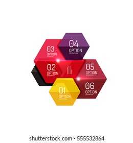 Infographic modern templates - geometric shapes. For banners, business backgrounds, presenations