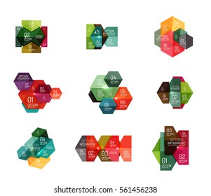 Infographic modern templates - geometric shapes. For banners, business backgrounds, presenations