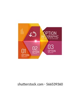Infographic modern templates - geometric shapes. For banners, business backgrounds, presenations