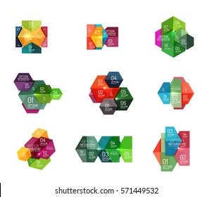 Infographic modern templates - geometric shapes. For banners, business backgrounds, presenations