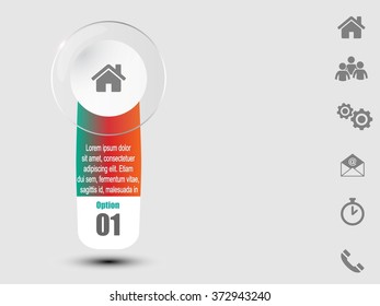 Infographic modern vector banner with icons set for your text eps10