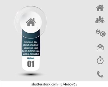 Infographic modern vector banner with icons set for your text eps10
