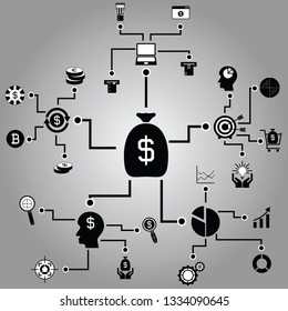 Infographic money template design.