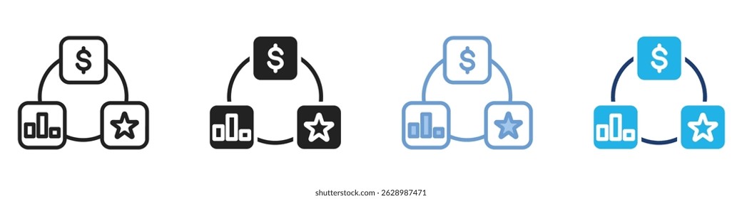 Infográfico multi estilo. Conjunto de ícones de ilustração simples.