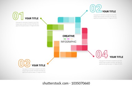 Infographic my maps design template with numbers 4 option.