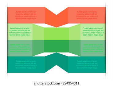Infographic new transform style and shadow. A vector illustration.