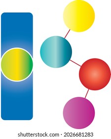 plantilla azul de diseño de vector nuevo infográfico