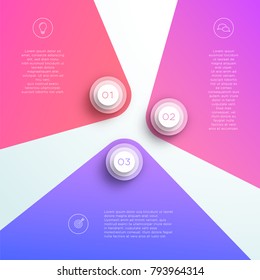 Infographic Number 1, 2, 3 Page 3d Divide Layout