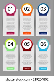 Info-graphic number banner options