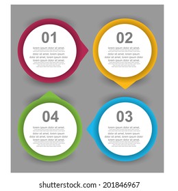 infographic number option banners