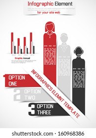 INFOGRAPHIC NUMBER OPTIONS HUMAN   TEMPLATE NEW STYLE RED