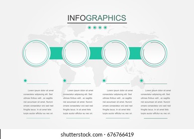 infographic number options template. modern Vector illustration. 4 step