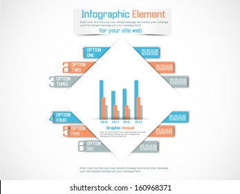 INFOGRAPHIC NUMBER OPTIONS  TEMPLATE NEW STYLE BLUE