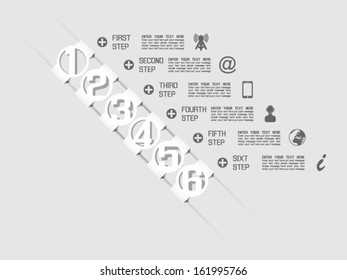 INFOGRAPHIC NUMBER TEMPLATE TIMELINE PROGRESSIVE 2 WHITE