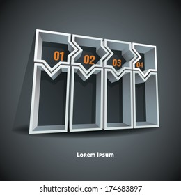 Infografik mit 3D Abstrakte Figur