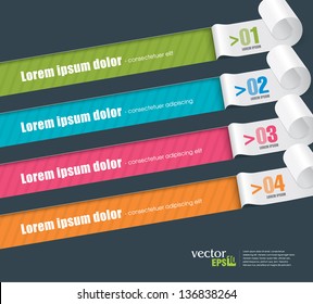 Infographic numbered banner design