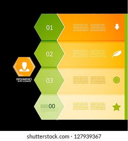 Banderas numeradas infográficas