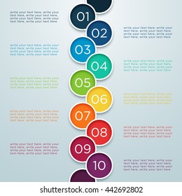 Infographic Numbers 1 To 10 In Overlapping Circles