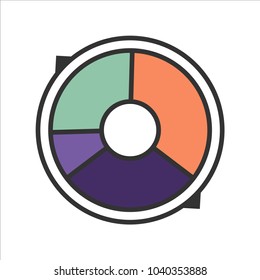 Infographic on flat color