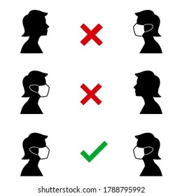 Infographic  on risk factor between people during COVID19 disease situation.  Information for announcements people to protect themself and each other.