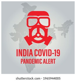 infographic on the situation on the pandemic in India with covid 19