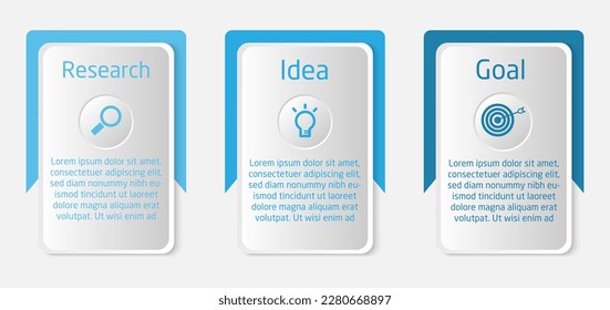 diseño de plantilla de número de opción de infografía. y 3 programas o pasos diferentes para cualquier programa de procesamiento de imágenes. opciones de diagrama de flujo de trabajo de diseño de banner de diseño web de pasos de negocio.