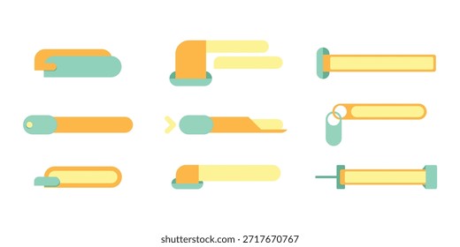 Ilustración vectorial de conjunto de opciones de infografía