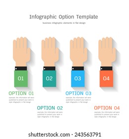 Infographic option template in flat design