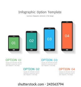 Infographic option template in flat design