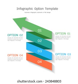 Infographic option template in flat design