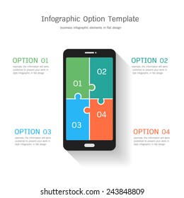 Infographic option template in flat design