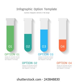 Infographic option template in flat design