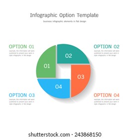 Infographic option template in flat design