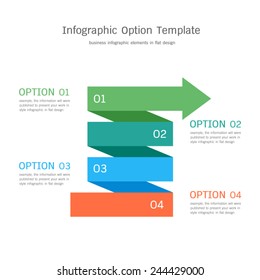 Infographic option template in flat design