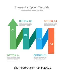 Infographic option template in flat design